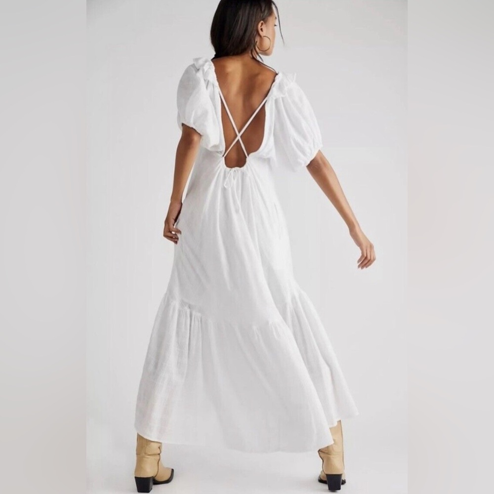 NWT Free People White Kathryn Midi Dress